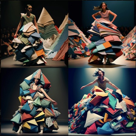 female models triangle waste fabric masses 